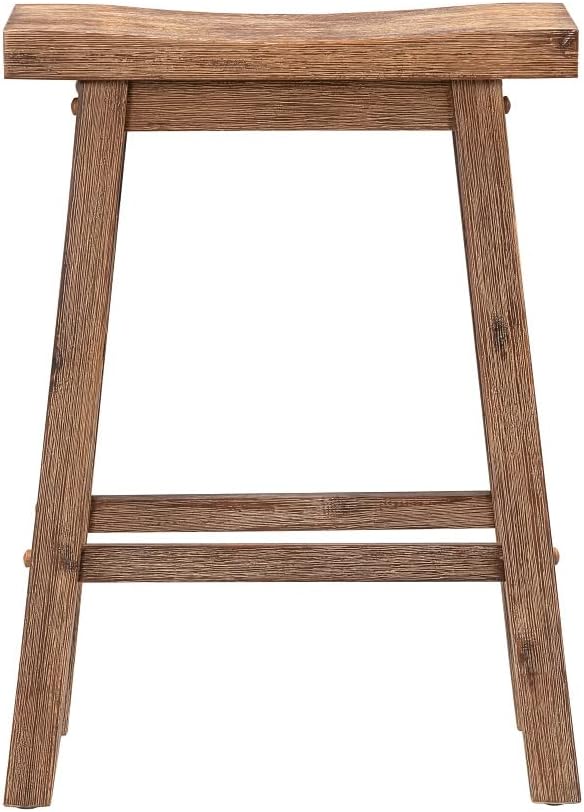 Sonoma Backless Saddle Counter Stool - Weathered Barn