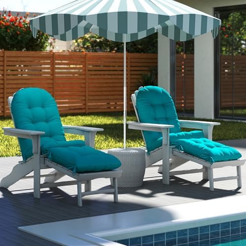 Outdoor Adirondack Chair Cushion 44x19x4 Inch, Lake Blue