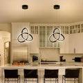 MAYNA Modern Spiral Led Chandelier,Modern Pendant Light 3 Pack (Black)