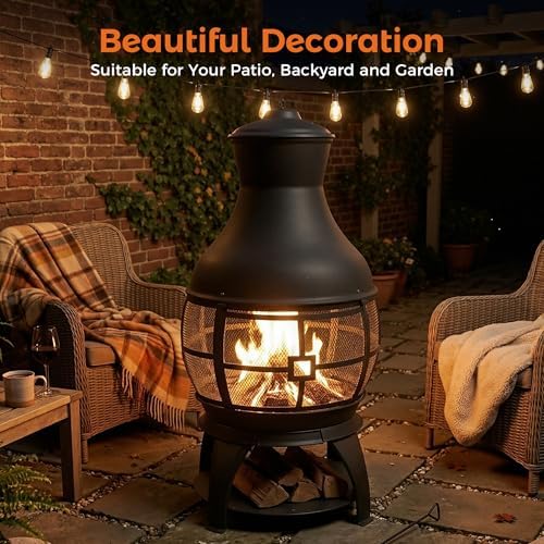 BALI OUTDOORS Chiminea Outdoor Fireplace