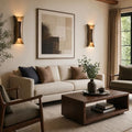 CLAXY Mid-Century Wall Sconce 2-Light Brushed Brass Bedroom Wall Light