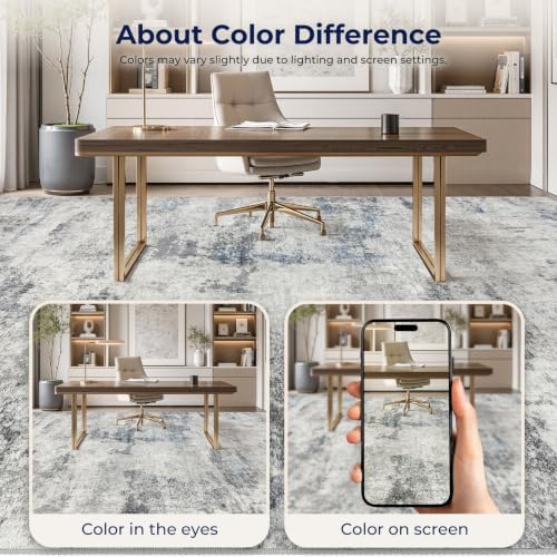 DMOYEST 8x10 Area Rug for Living Room Washable Abstract Indoor Carpet