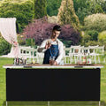 COSTWAY 81" Folding Picnic Table, Portable Bar Table with Carry Bag