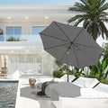 JEAREY 9FT Outdoor Patio Umbrella, Market Umbrella, Dark Gray