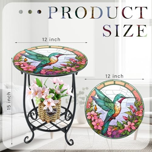 Cinnvoice Outdoor Side Table Small End Patio Porch Table