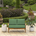 Arden Outdoor Loveseat Cushion Set, 48 x 24, Water Repellent, Fade Resistant, Cushion Set for Couch, Bench, and Swing, Moss Green Leala (3-Piece)