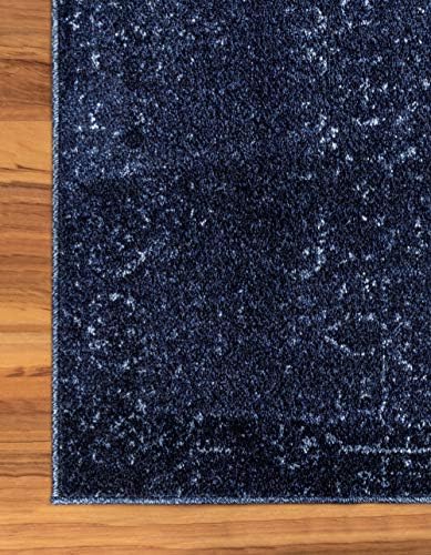 Unique Loom Del Mar Collection Area Rug - Jennifer (10' 6" x 16' 5" Rectangle, Blue/ Navy Blue)