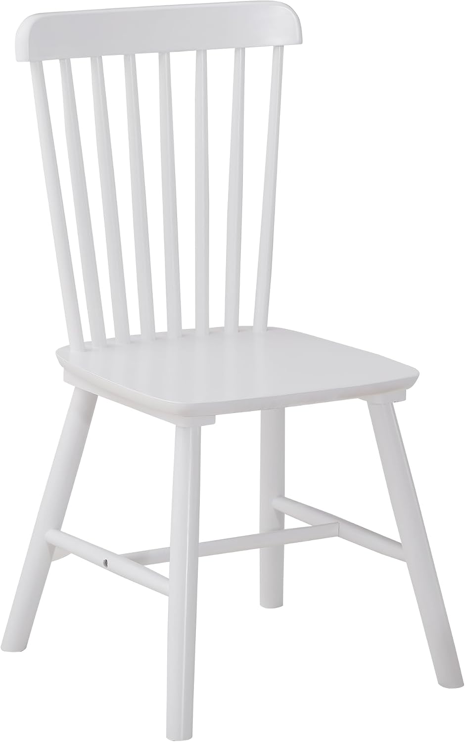 Dining Chairs Set of 6, Farmhouse Solid Wood Windsor Kitchen Chairs Set with Spindle Back for Restaurant Dining Room (6, White, 17.3" W x 16.1" D x 34.6" H)
