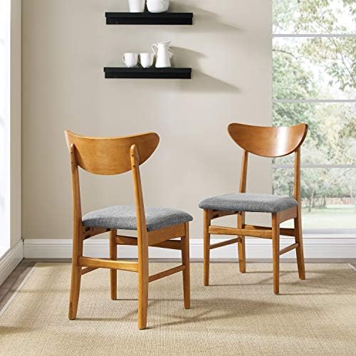 Crosley Furniture Landon 5-Piece Mid Century Round Dining Table Set for 4, Acorn