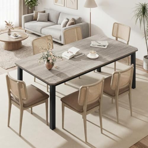 Garvee 78.7" Dining Table for 8-10 People, Grey Kitchen Tables (Only Table)