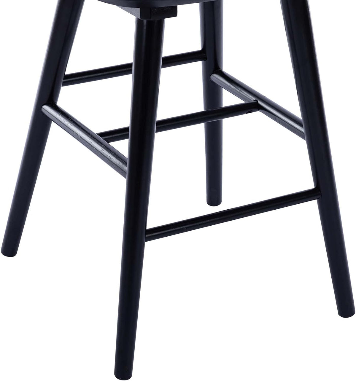 DUHOME Wood Bar Stools Set of 2, Farmhouse Counter Stools 24’’ Barstool with Spindle Back Counter Height Stool Chairs for Kitchen Islands, Black