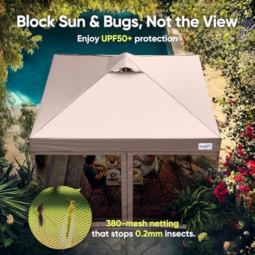 Quictent 10'x10' Pop up Screened Canopy Tent with Mosquito Netting