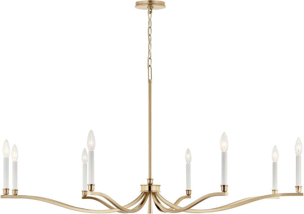 Kichler Malene 8-Light Chandelier, Champagne Bronze