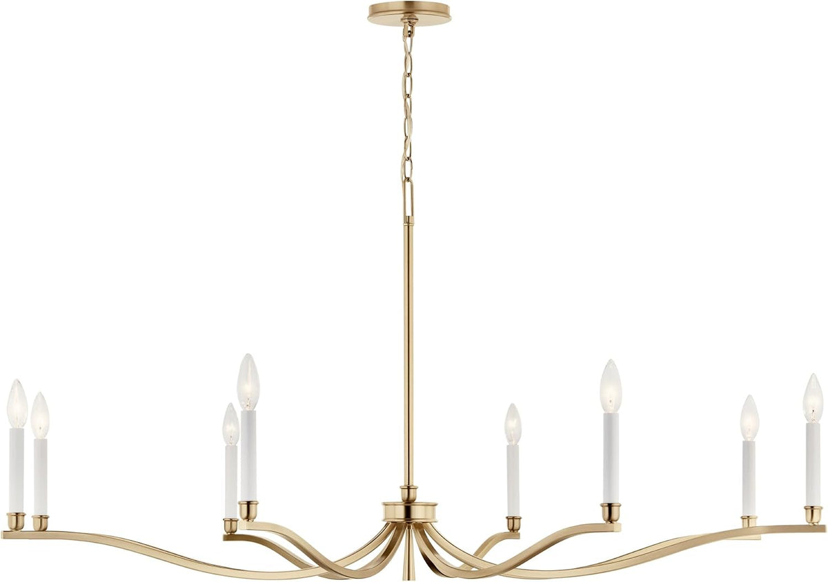 Kichler Malene 8-Light Chandelier, Champagne Bronze