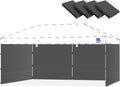 FANPAT 10x20ft Sidewalls for Canopy, Dusk Gray(4Pcs Sidewalls Only)