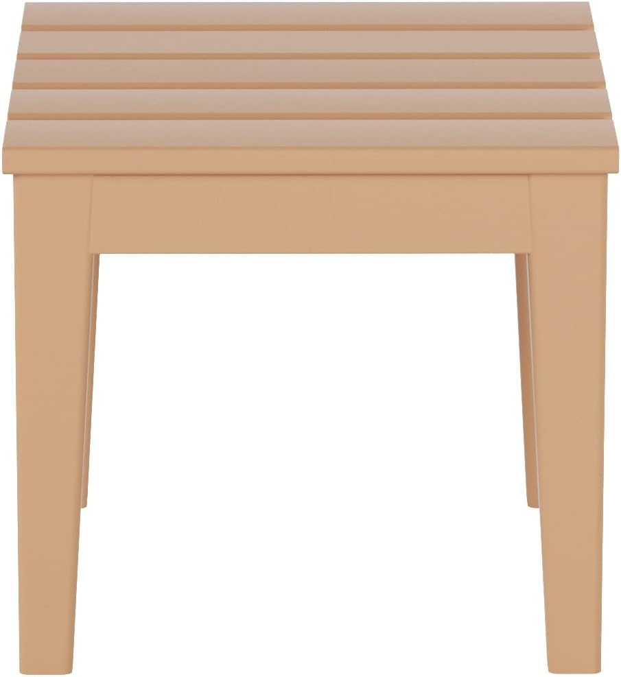 WestinTrends Ashore Outdoor Patio Modern Adirondack Side Table, Teak