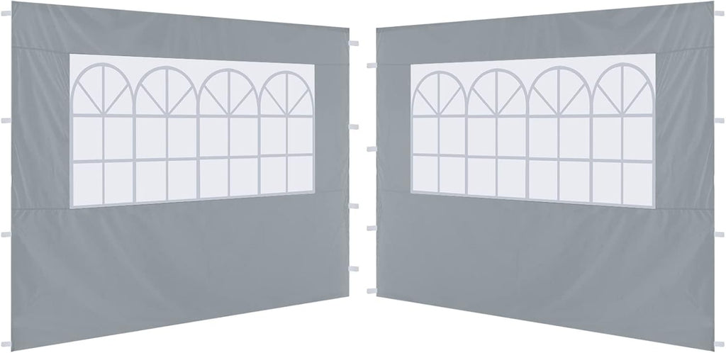 ABCCANOY 2 Packs of 10X10 Canopy Sidewalls with Church, Gray
