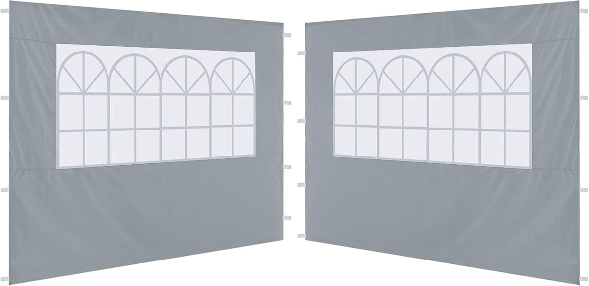 ABCCANOY 2 Packs of 10X10 Canopy Sidewalls with Church, Gray