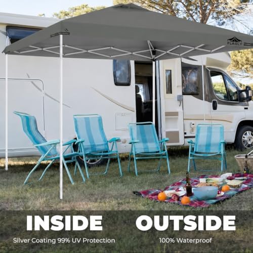 10x10ft Replacement Canopy Top with Air Vent, Waterproof & UV Protection Canopy Tent Top Cover for Straight Leg Canopy Frame - for Outdoor, Patio, Event, Trade Show (Dark Gray, 10x10ft)