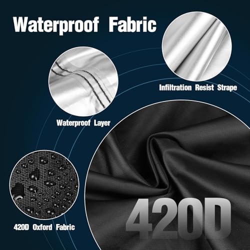420D Waterproof Adirondack Chair Cover 81"W x 30"D x 49"H Black