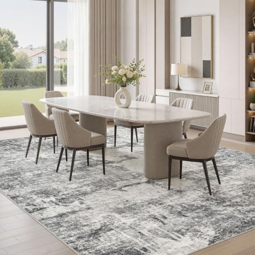 DMOYEST 10x14 Area Rug for Living Room Washable Abstract Indoor Carpet