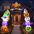 Joiedomi 8 FT Cute Halloween Inflatables Pumpkin Archway Outdoor Decoration, Archway Halloween Blow Up for Yard with Build-in LED Lights, Inflatable Arch Yard Outside Pumpkin Decor for Party, Garden