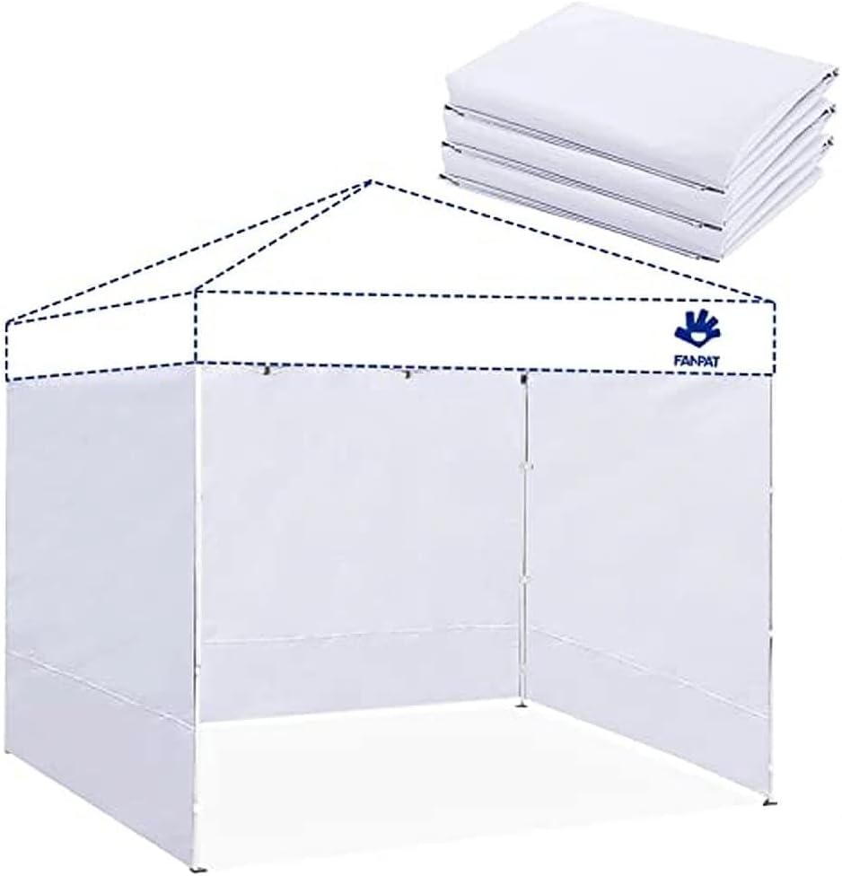 FANPAT Sidewalls for 12x12 Pop Up Canopy, White (3Pcs Sidewalls Only)