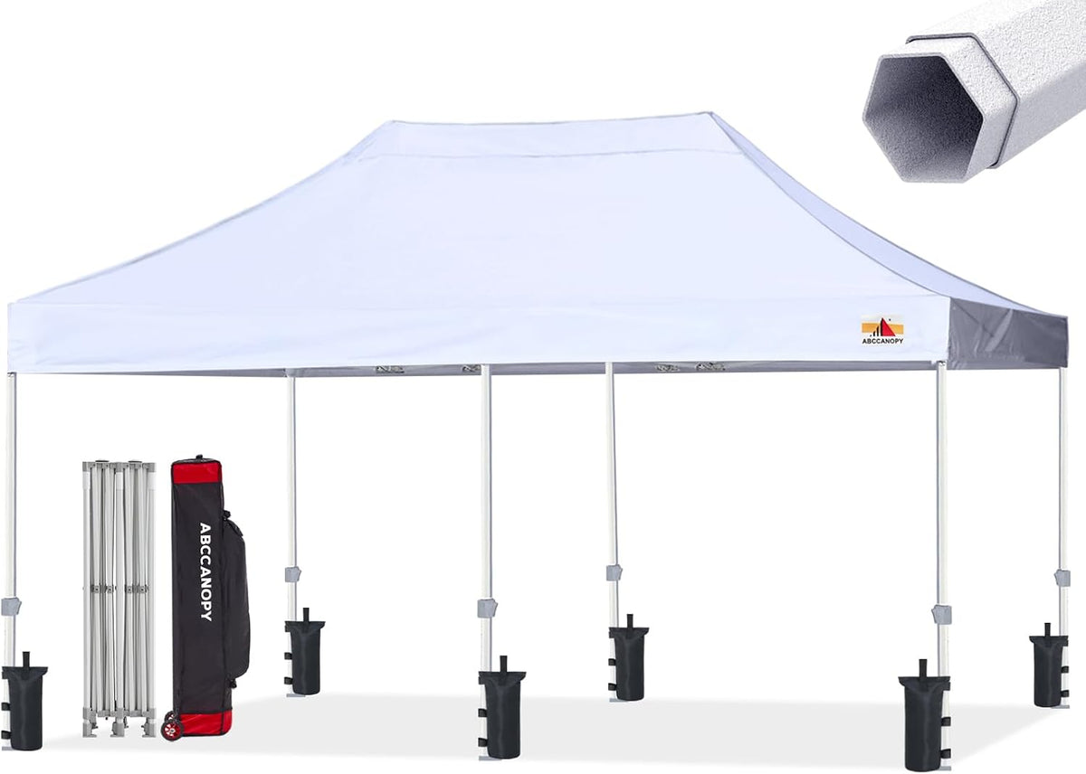 ABCCANOPY Commercial Pop Up Canopy Tent 10x20 Premium-Series, White