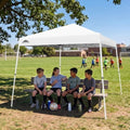 EAGLE PEAK 10x10 Slant Leg Pop Up Canopy Tent, White
