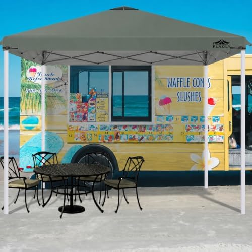 10x10ft Replacement Canopy Top with Air Vent, Waterproof & UV Protection Canopy Tent Top Cover for Straight Leg Canopy Frame - for Outdoor, Patio, Event, Trade Show (Dark Gray, 10x10ft)