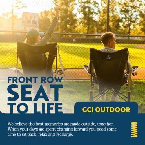 GCI Outdoor Comfort Pro Rocker Camping Chair | Portable Folding Rocking Chair with Durable Armrests & Drink Holder — Floral