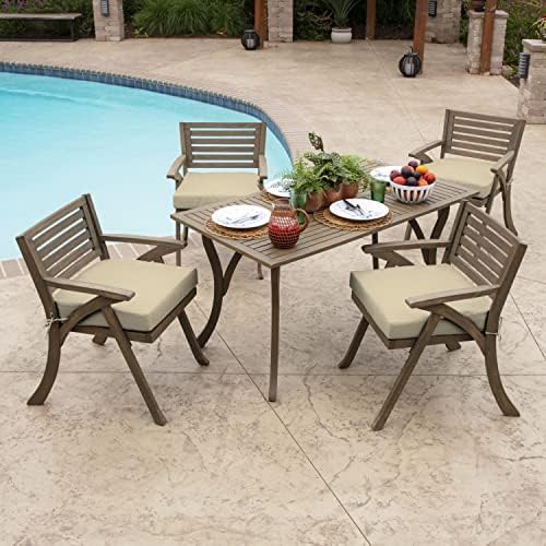 Arden Outdoor Seat Pad Chair Cushion, 21x21, Tan