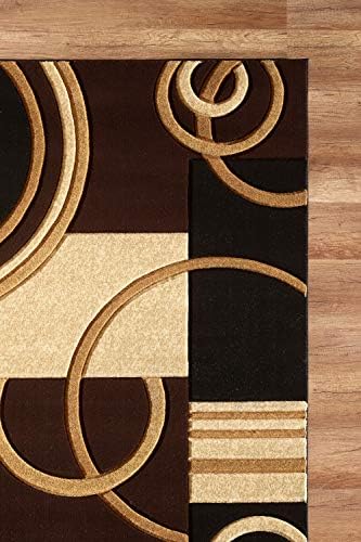 GLORY RUGS Area Rug Modern 2x7 Brown Soft Hand Carved Contemporary Floor Carpet with Premium Fluffy Texture for Indoor Living Dining Room and Bedroom Area