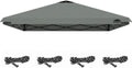 10x10ft Replacement Canopy Top with Air Vent, Waterproof & UV Protection Canopy Tent Top Cover for Straight Leg Canopy Frame - for Outdoor, Patio, Event, Trade Show (Dark Gray, 10x10ft)