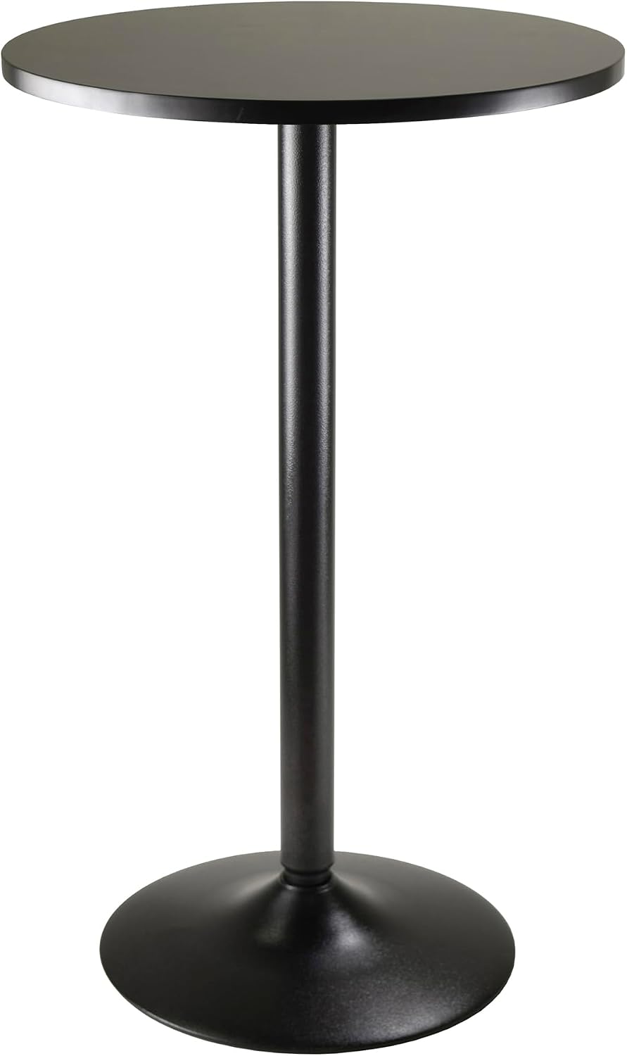 Winsome Obsidion Round Tall Pub Table, Black, 40"