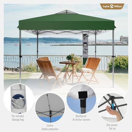 Sophia & William Canopy Tent 10x10 Pop Up One Person Push Set up Tents