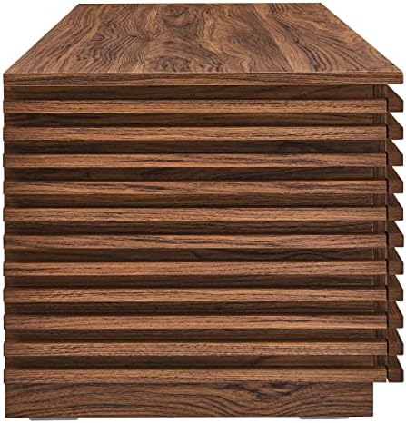 Modway Render 47" Wood Grain Storage Bench in Walnut