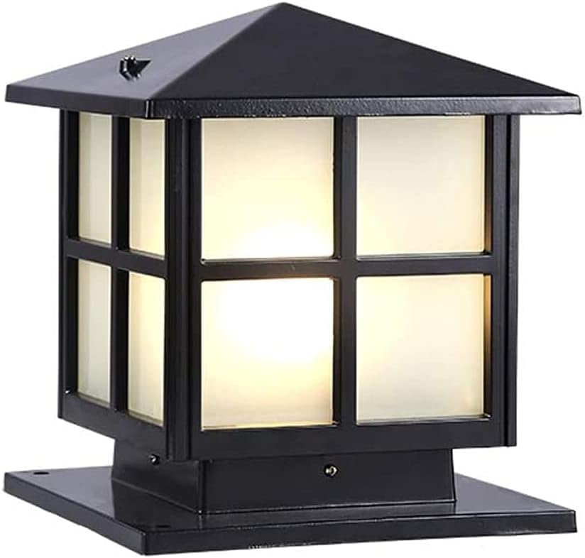 11.8In Outdoor Post Lights Hardwired, Modern Column Lights E26 Pillar Lamps