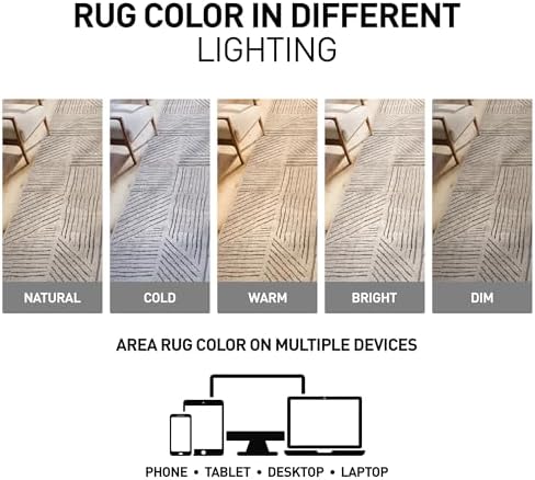 Rugshop Modern High-Low Patchwork Geometric Area Rug Cream 7'10" x 10'