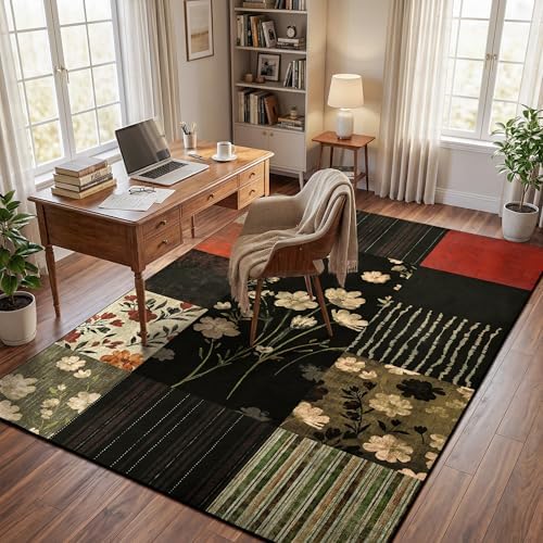 6'x9' Colorful Patchwork Geometric Area Rug