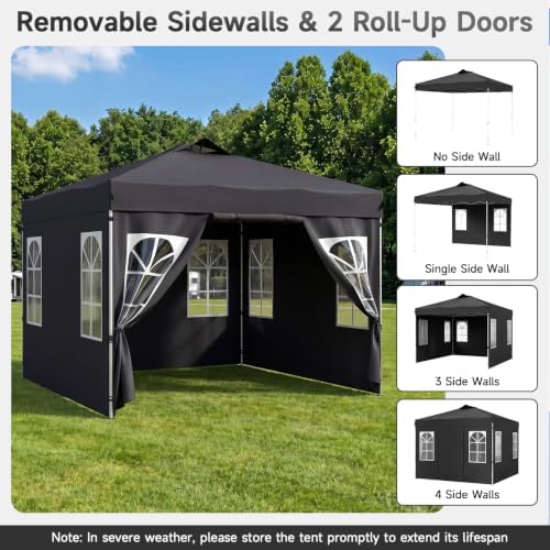 Tangkula 10x10 FT Pop Up Canopy with Center Lock