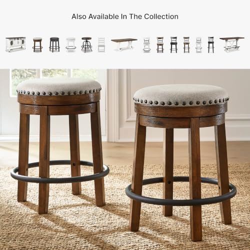 Signature Design by Ashley Valebeck Swivel Counter Height Bar Stool, 24 in