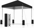 SANWAY 10x10 Pop Up Canopy Tent, One Push One Person Setup, Light Black