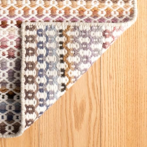 Dash & Albert Poppy Multicolor Geometric Handwoven Wool Rug, 7'6"x9'6"