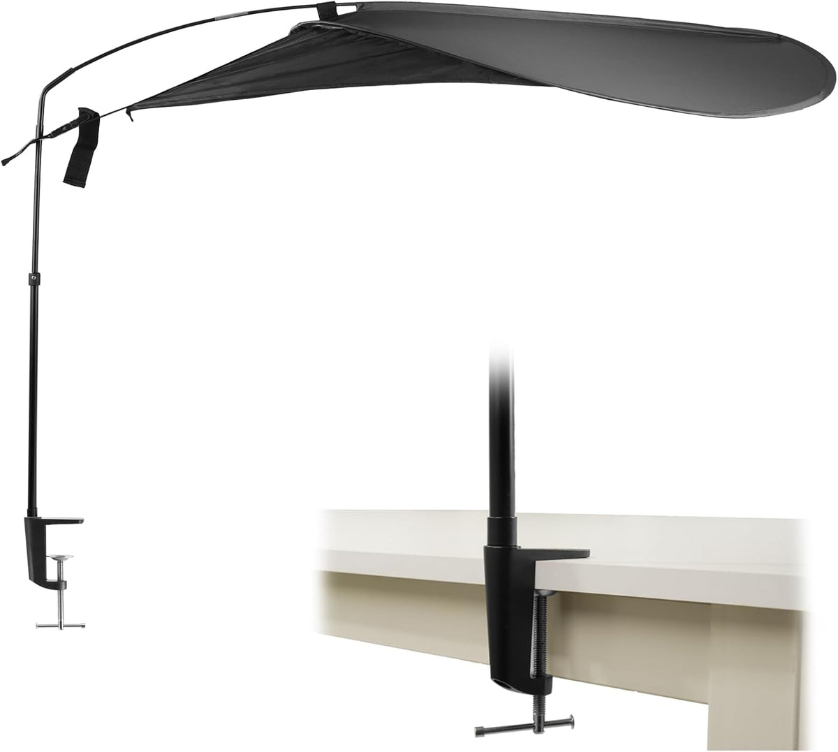 61" Office Cubicle Desk Shade, Adjustable Light Block Privacy Canopy Leaf Cover Shades for Overhead Shield Cubical Accessories