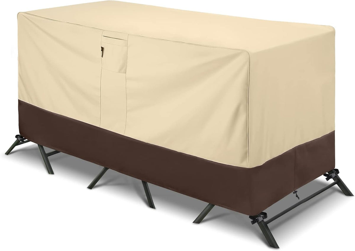 Arcedo Waterproof Patio Bistro Cover, 80"L x 32"W x 30"H, Beige & Brown