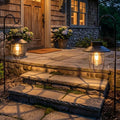 Solar Lantern Hanging Vintage Metal Light with Shepherd Hook