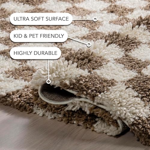nuLOOM Adelaide Beige Checkered Power Loomed Area Rug, 10' x 14'