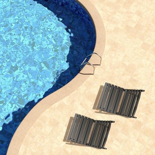 GREENVINES Folding-Xavier-Adirondack-Chairs Set of 2, HDPE Plastic, Black