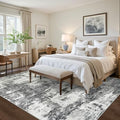 Tosuoka 9x12 Area Rugs for Living Room Abstract Washable Black Rug